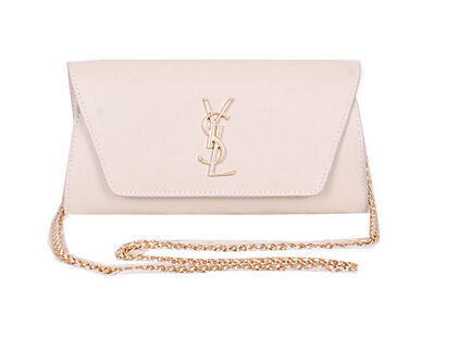 2014 New Saint Laurent Small Betty Bag Calf Leather Y7139 OffWhite